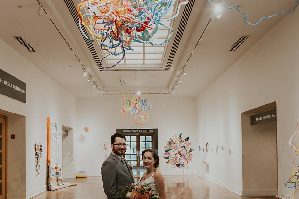 Art center wedding