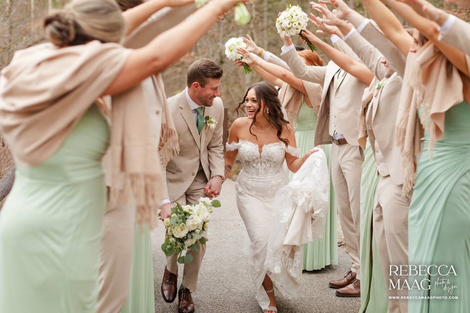 Fun with bridal party