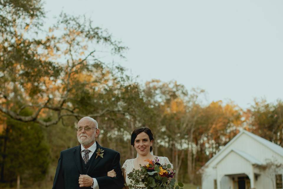 Down the aisle