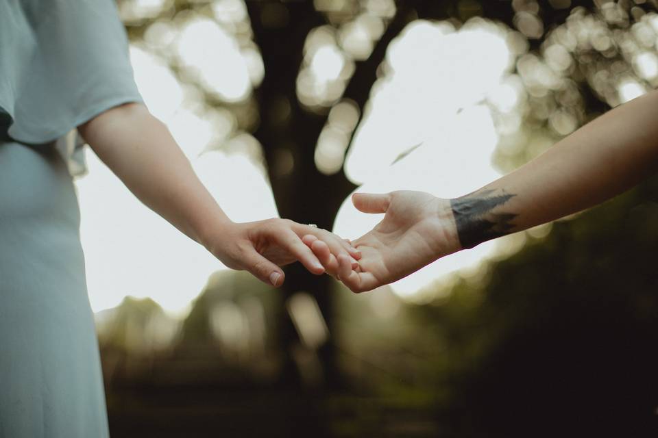 Holding hands