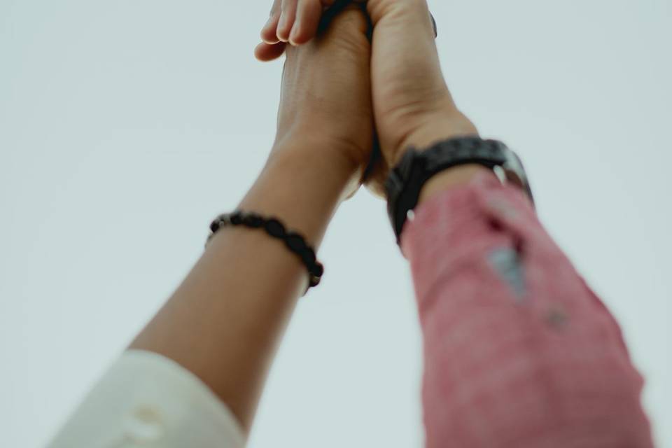 Holding hands