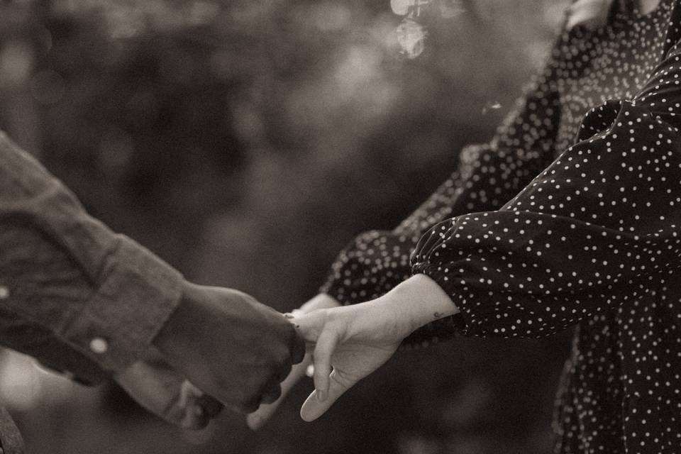 Hands touching
