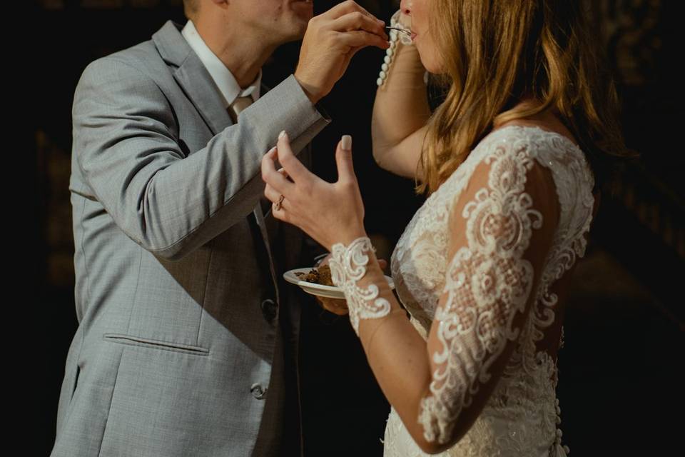 Cutting the cake