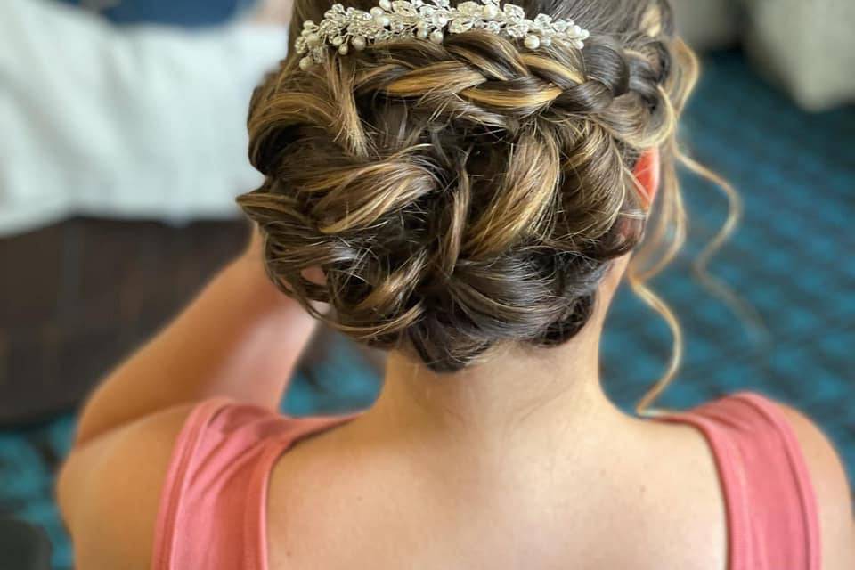 Beautiful embellished updo