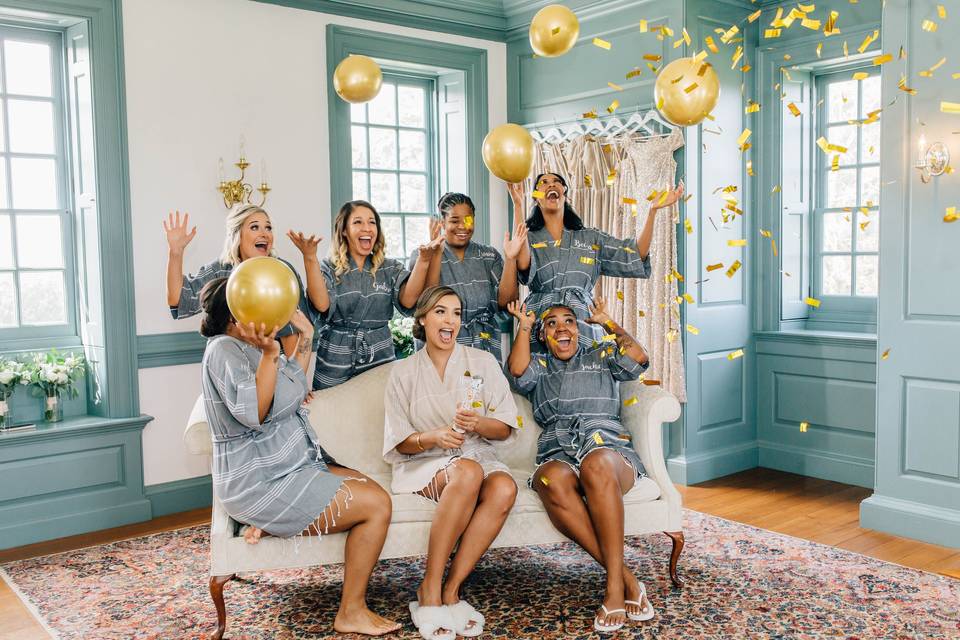 Bride with her Bride Tribe!