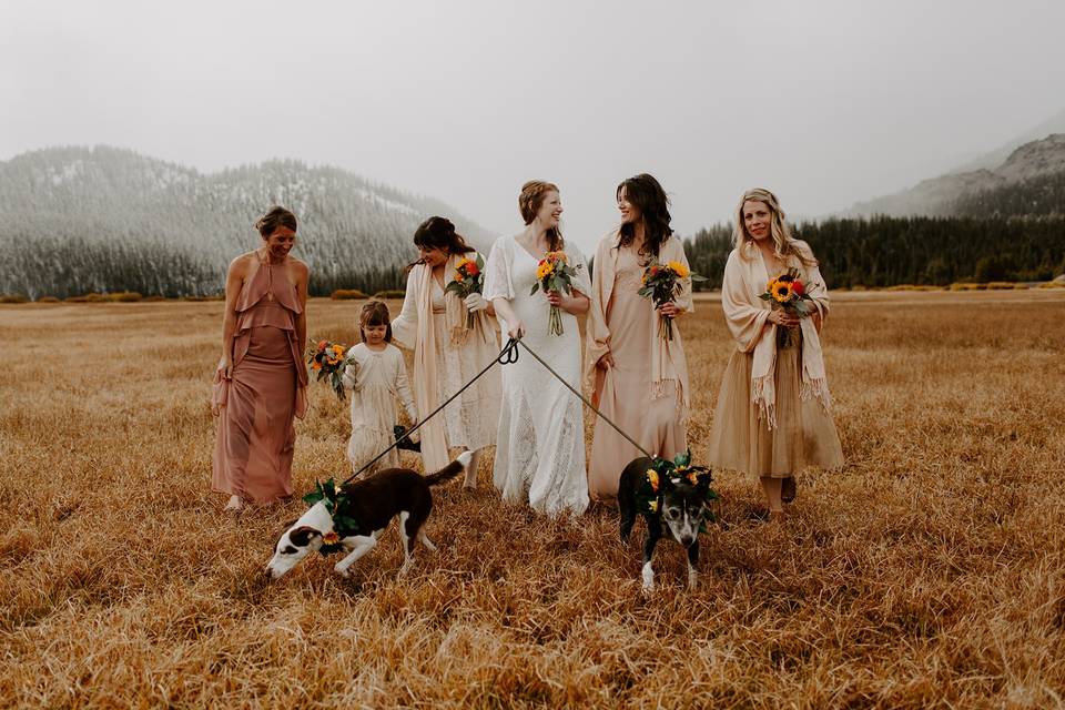 Boho wedding party