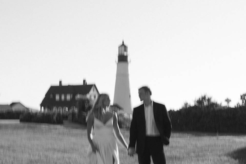 Lighthouse Bride & Groom