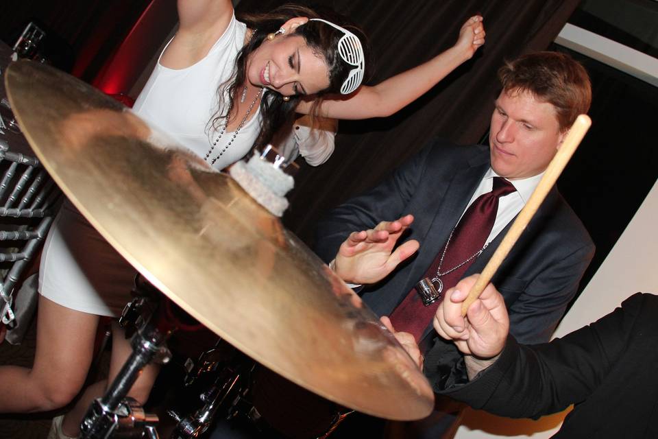 Our Bride joining us on the Percussion at her Wedding =) Great time!!!