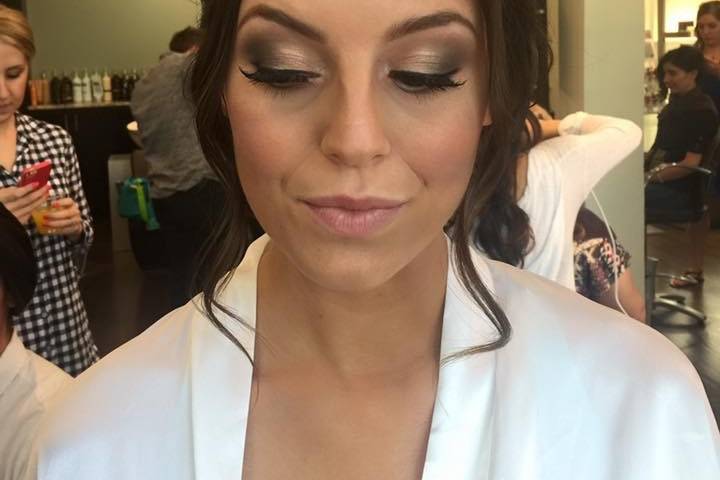 Pearls and a Black Dress Makeup Artistry