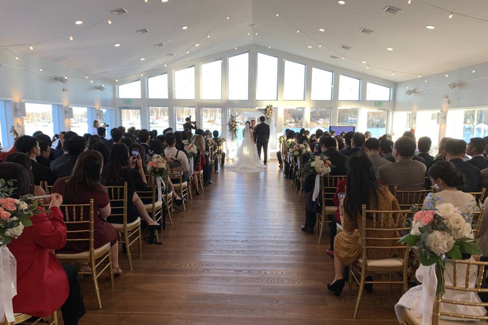 Indoor Ceremony w/ Water Views