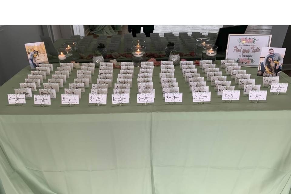 Place Card Table