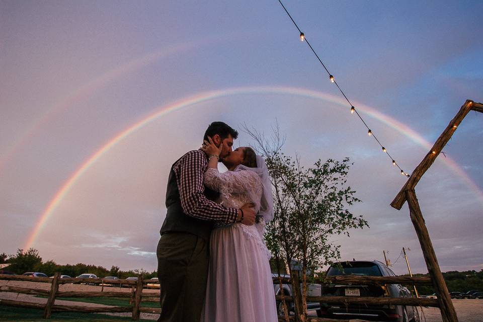 Double Rainbow Wedding