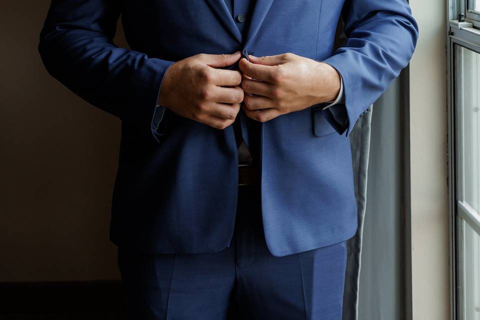 Groom Getting Ready