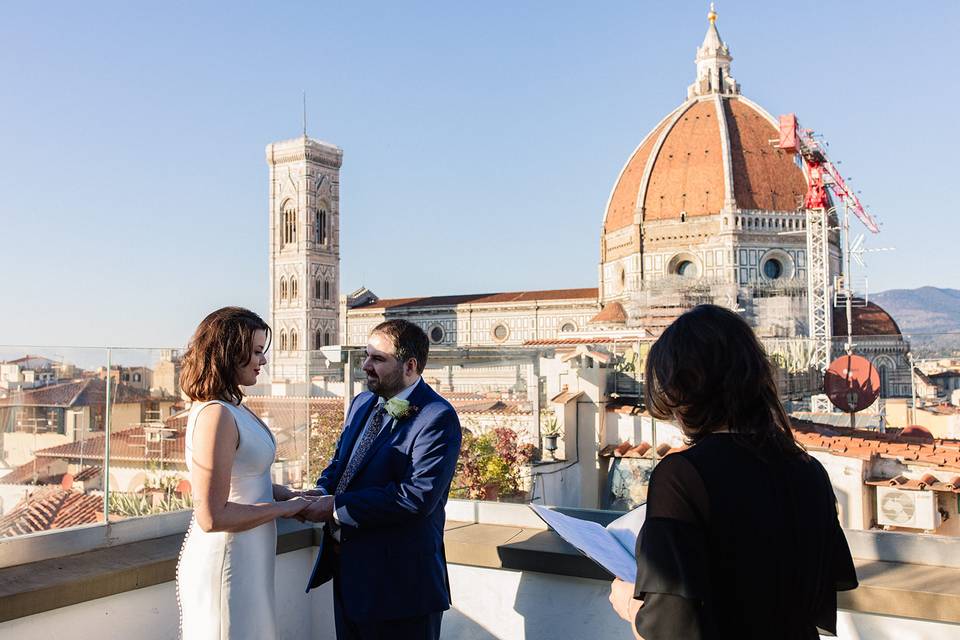Terrace wedding in Rome