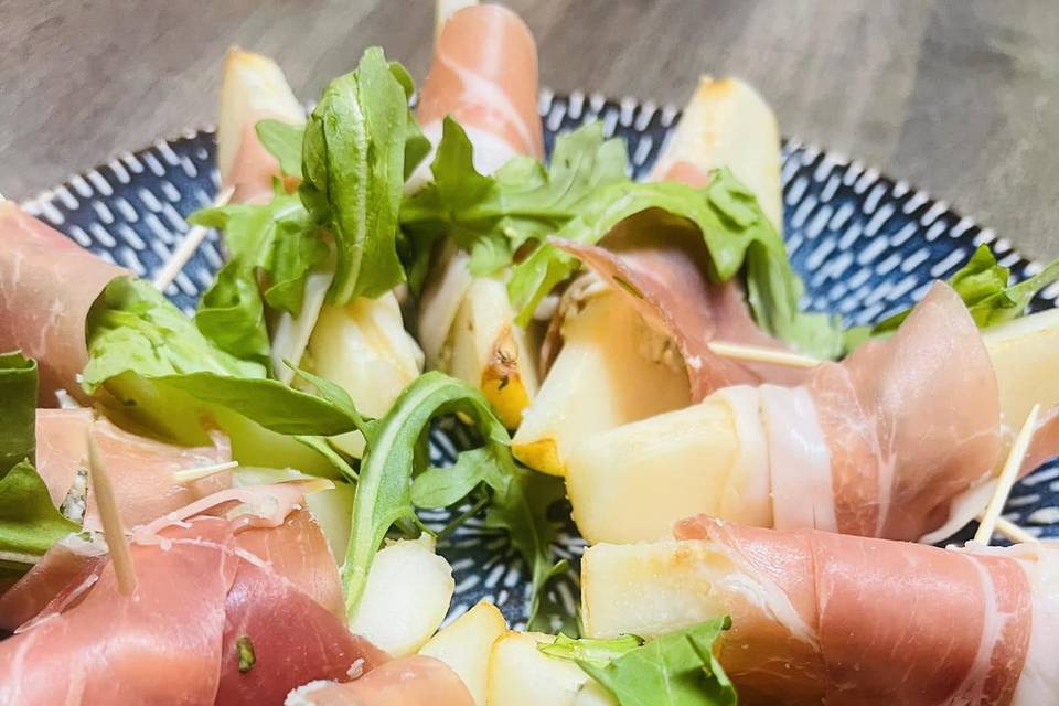 Prosciutto Wrapped Pears