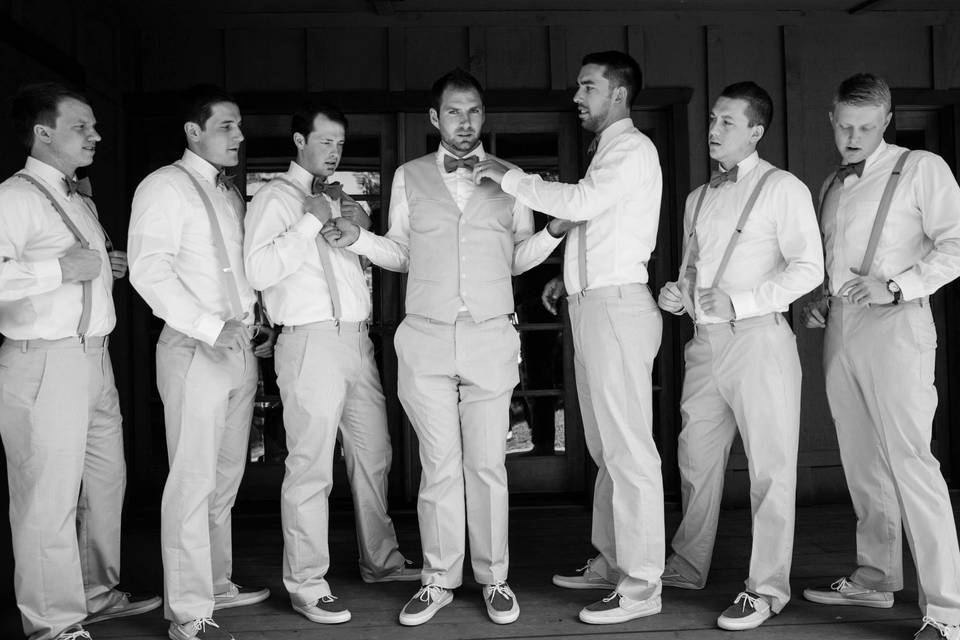 Groom and the groomsmen
