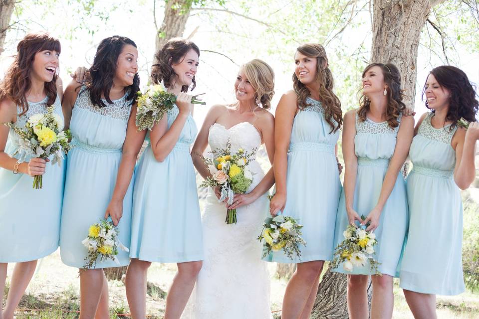 Bride's and the bridesmaid