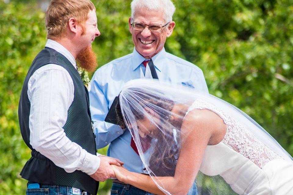 Laughing during the I do’s