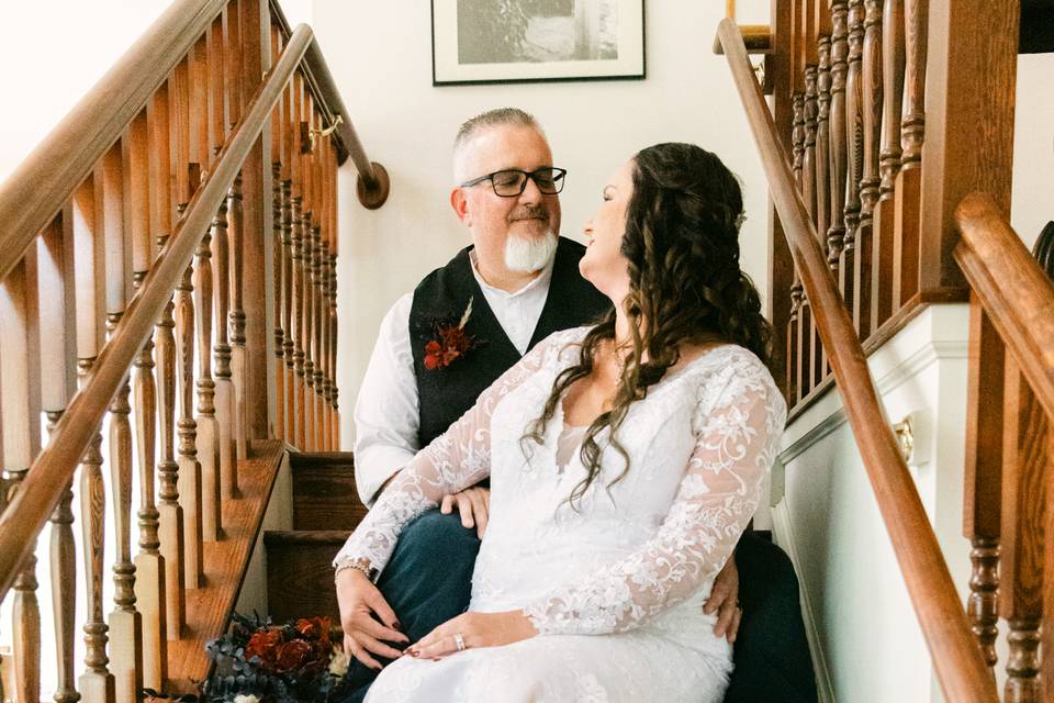 Bride on Stairs
