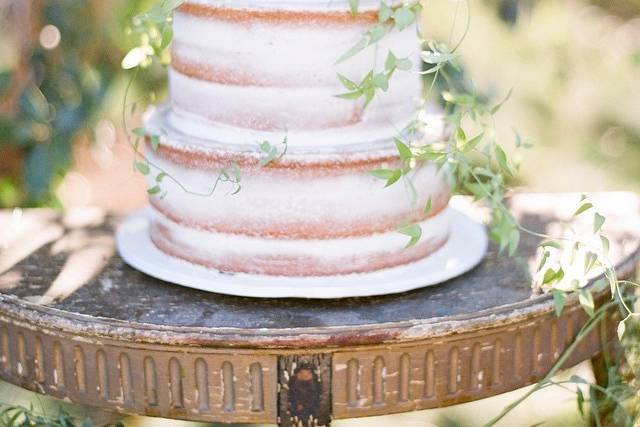 Naked cake with vines