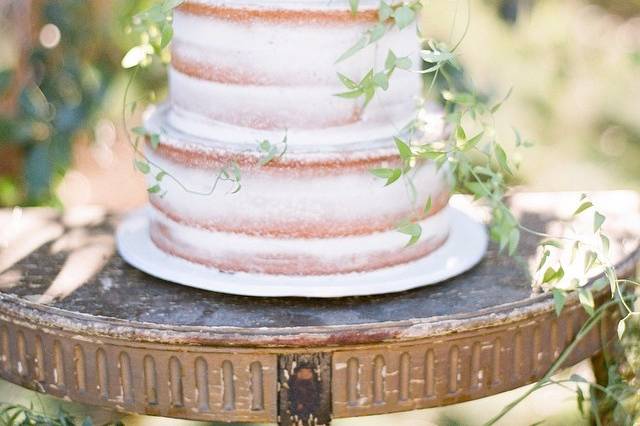 Naked cake with vines