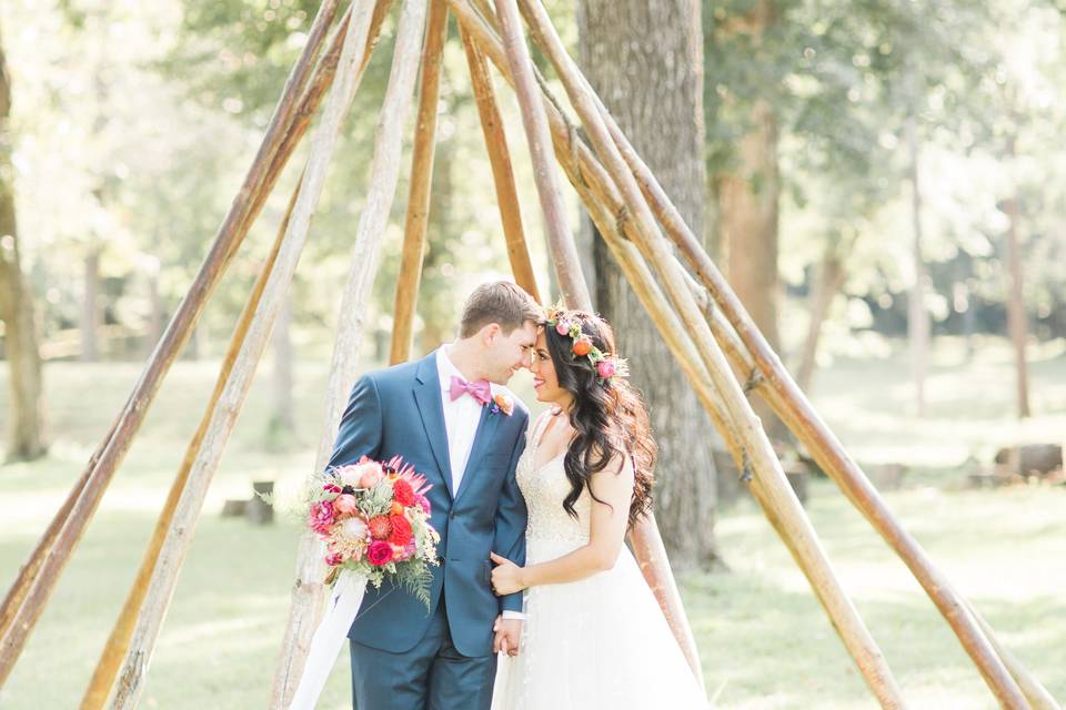 Teepee in the woods