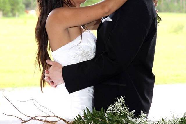 Couple slow dancing
