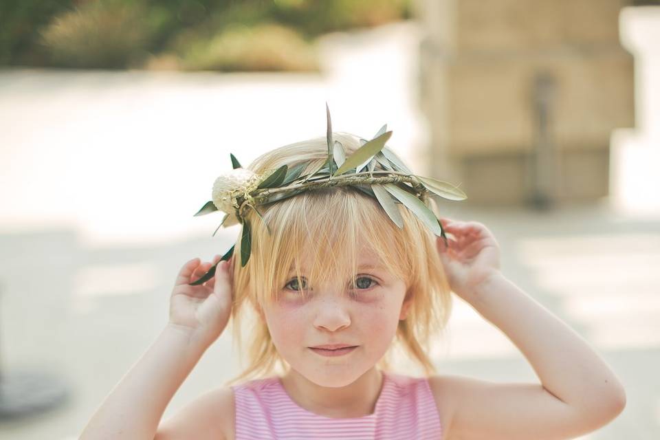 Flower girl floral crown