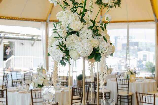 White tall table design