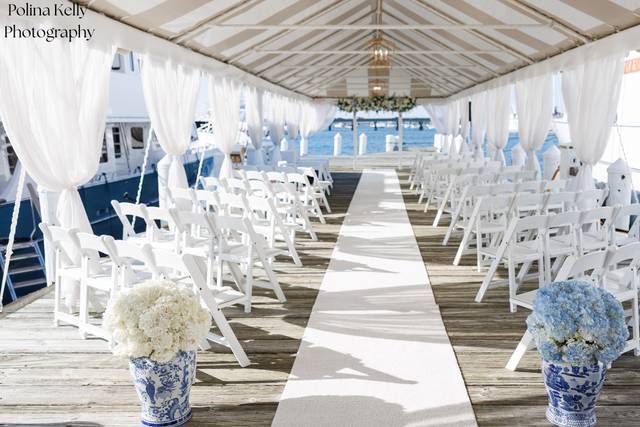 Blue aisle entrance