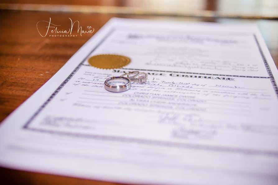 License and wedding bands - Felicia Marie Photography