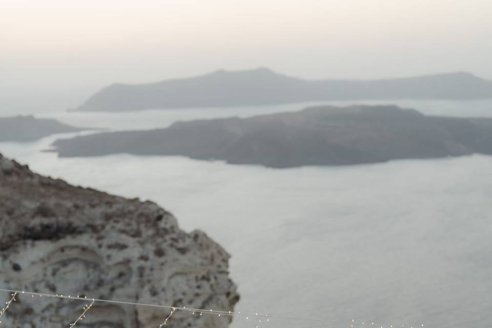 Santorini winery wedding