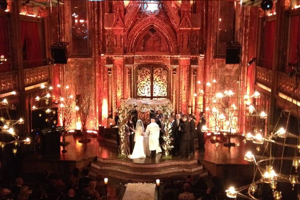 Indoor wedding ceremony