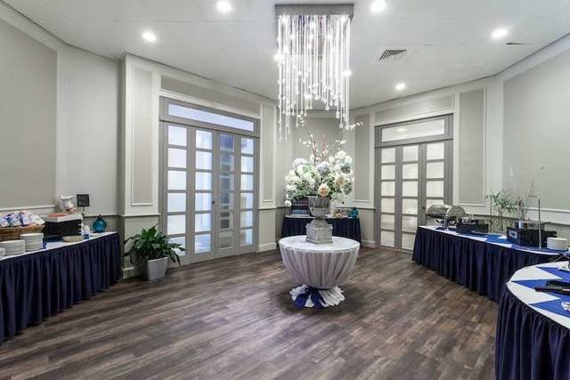 Table setup with centerpiece
