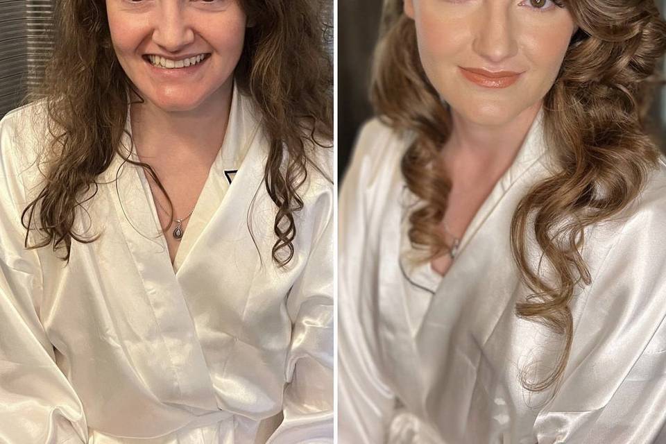 Bride before & after