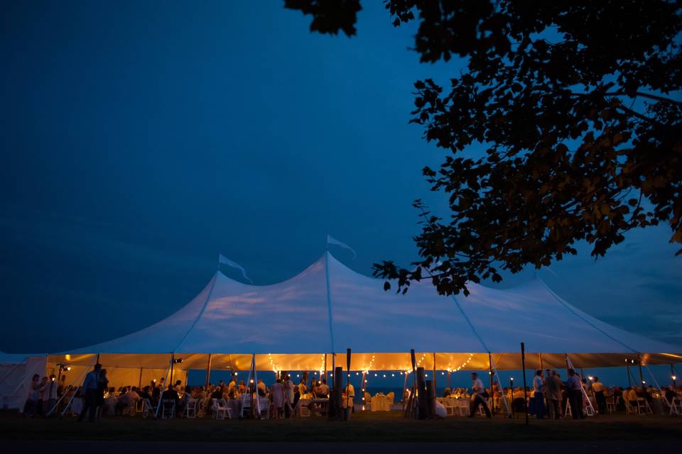 A tented reception
