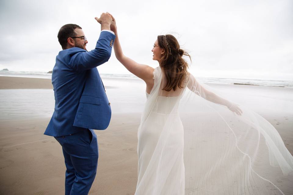 Private dance on the beach