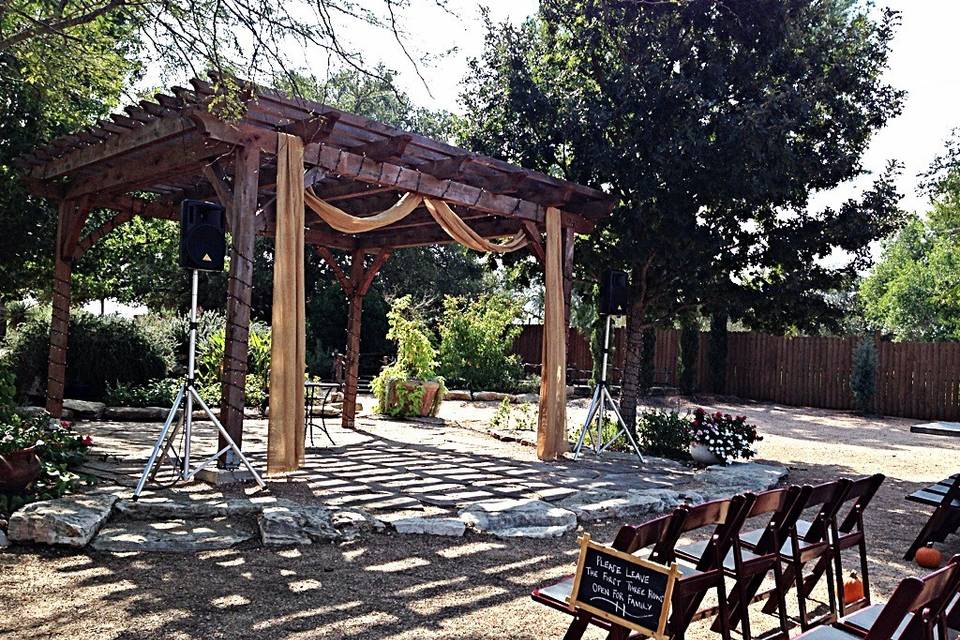 Wedding ceremony area