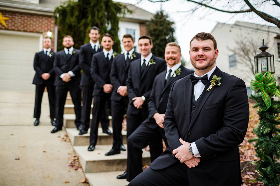 Groom and groomsmen