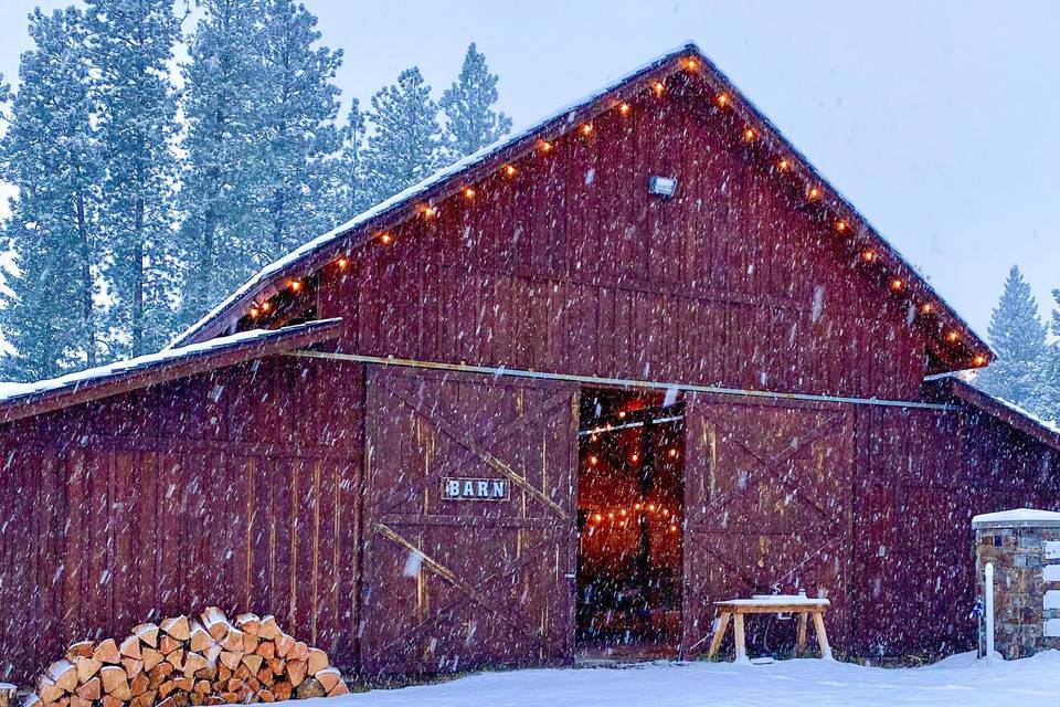 Snowy Barn