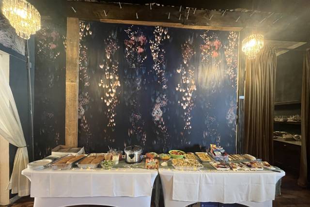 Food tables in the lounge
