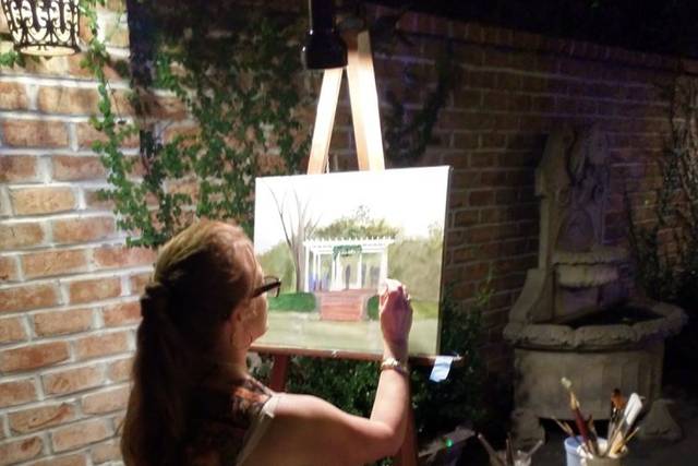 The artist at work