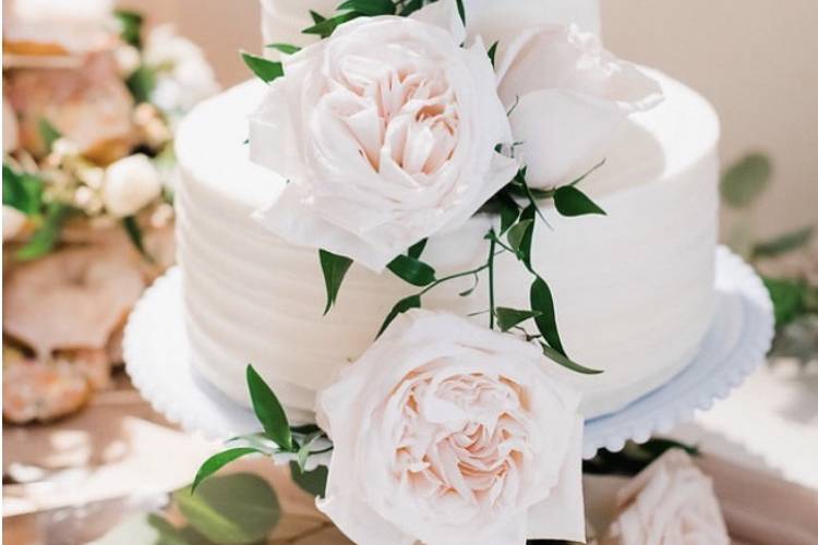 Blush wedding cake