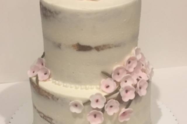 Cherry blossom wedding cake