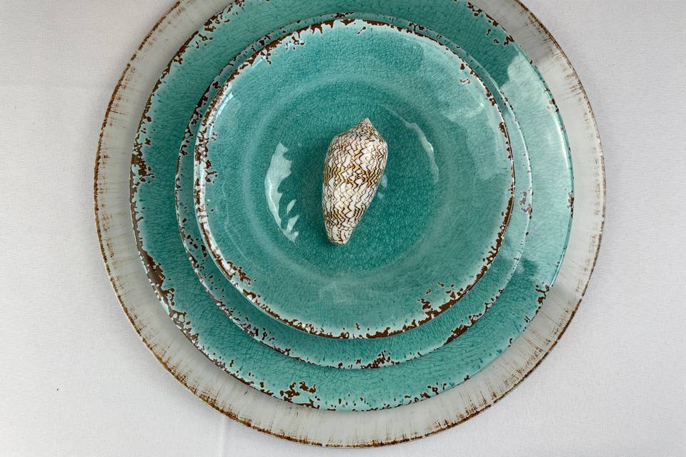 Rental Turquoise Dishes/Charge