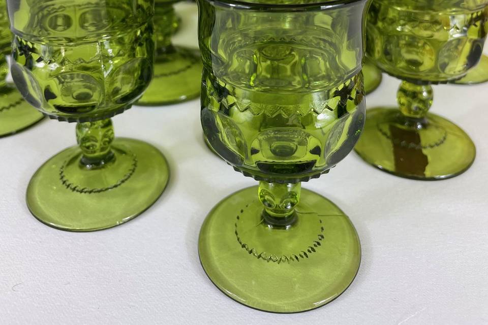 Rental Vintage Goblets - Green