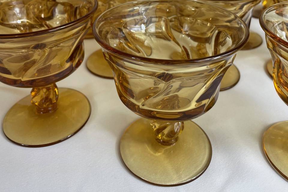 Rental Vintage Goblets - Amber