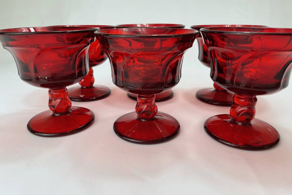 Rental Vintage Goblets - Ruby