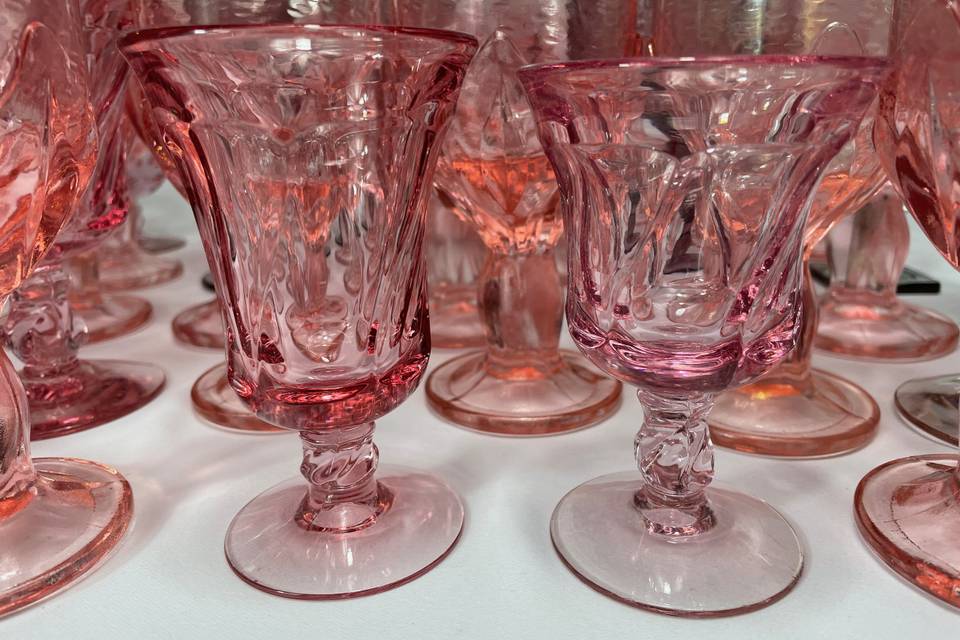 Rental Vintage Goblets - Pink