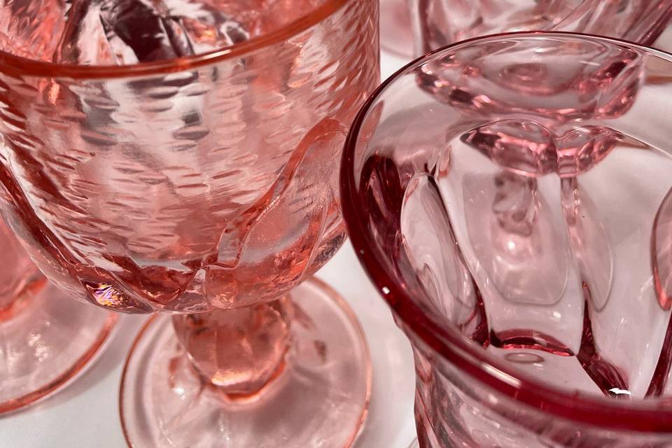 Rental Vintage Goblets - Pink